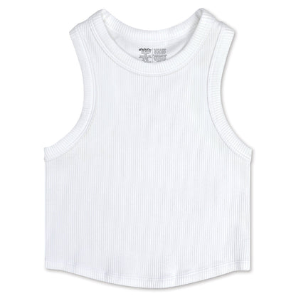 Racer Back Cropped Ribbed Tanks